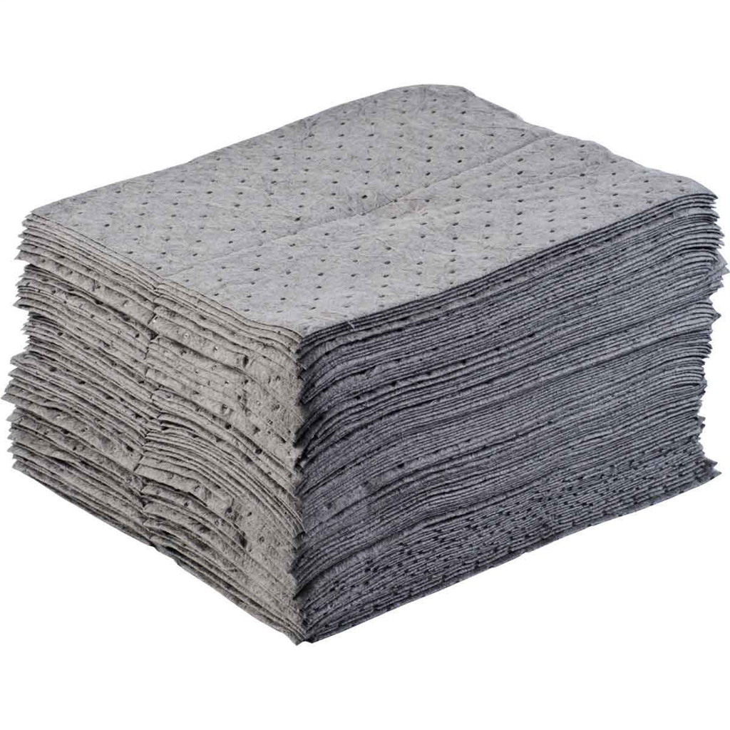 Product image for Brady BPU100 BASIC Universal Absorbent Pads - Heavy Weight, 15" x 17", Absorbency Capacity 20.5 gal