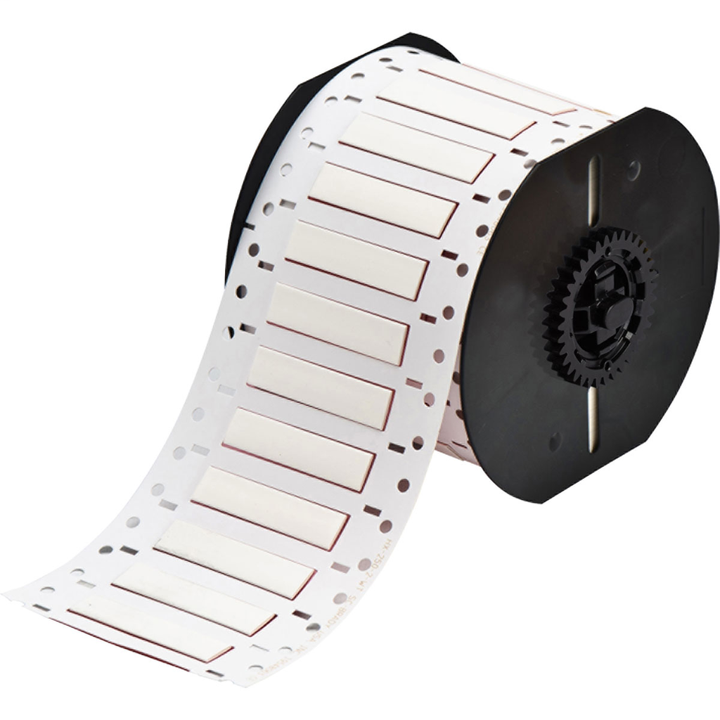 Product image for Brady B33-250-2-7642 B33 Series PermaSleeve HX Heat Shrink Wire Marking Sleeves, 0.25" Dia x 2" W, White, Roll of 400