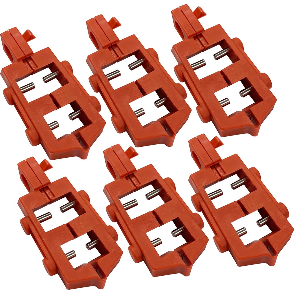 Product image for Brady 65688 120V Snap-On Breaker Lockouts, 6/Pack
