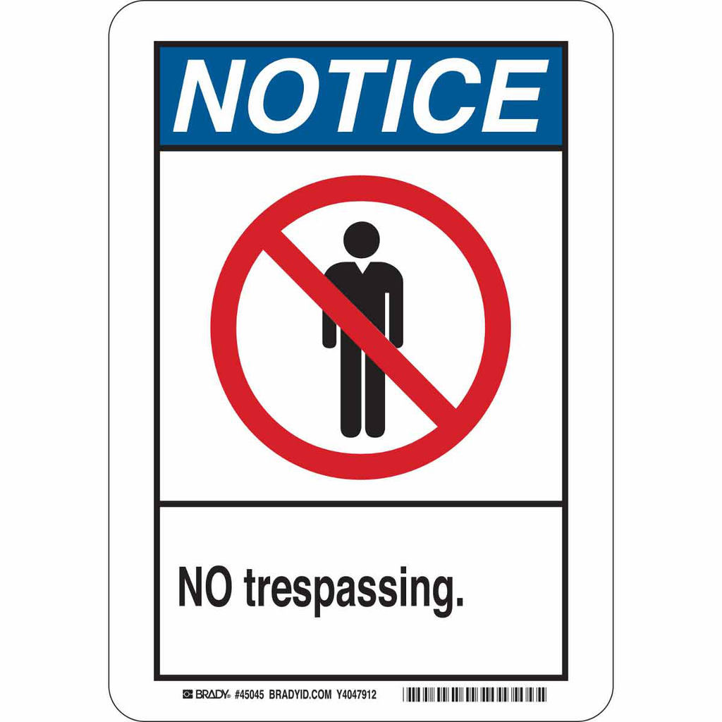 BRADY 45045 Sign,B401,7x10,Mul/Wt,N BRADY 45045 Sign,B401,7x10,Mul/Wt,N