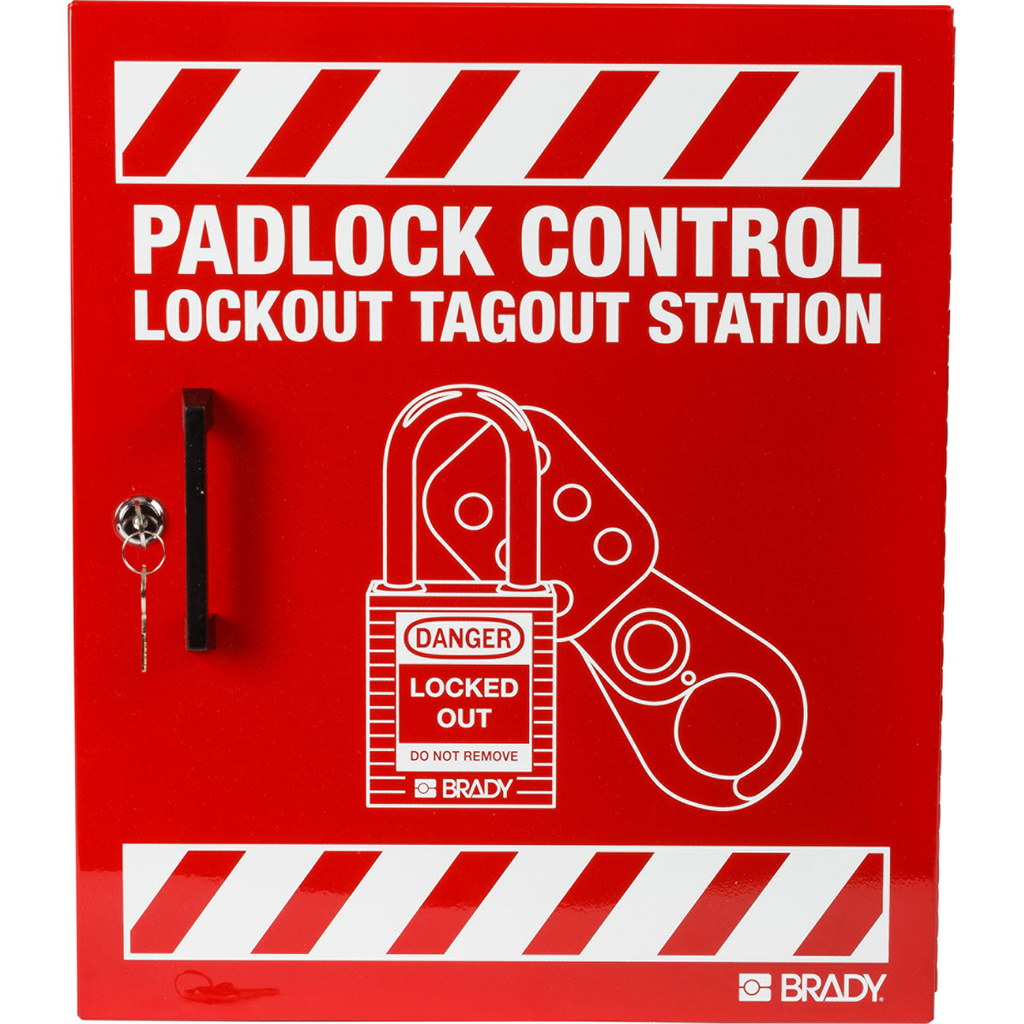 Product image for Brady LR018E Large Steel Padlock Center - 32 Lock Capacity
