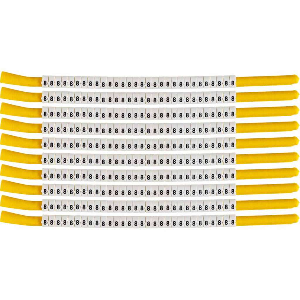 Product image for Brady SCN18-8 ClipSleeve 8 Wire Markers, Pack of 10 Each, 8 AWG