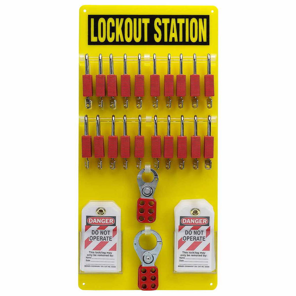 BRADY 51189 20-LOCK BOARD WITH SAFE BRADY 51189 20-LOCK BOARD WITH SAFE