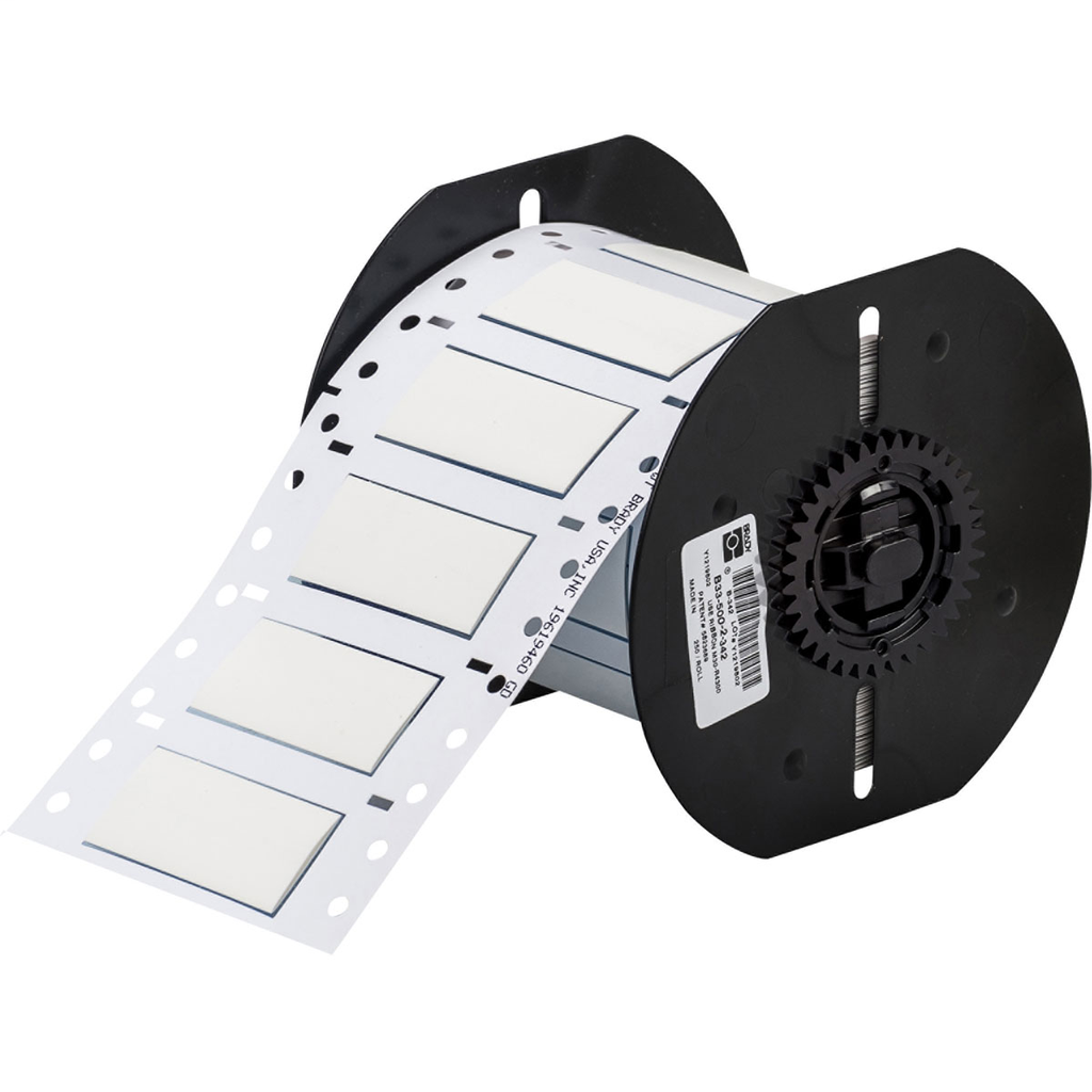 Product image for Brady B33-500-2-342 B33 Series PermaSleeve Single-sided Polyolefin Wire Marking Sleeves, 0.5" Dia x 2" W, White