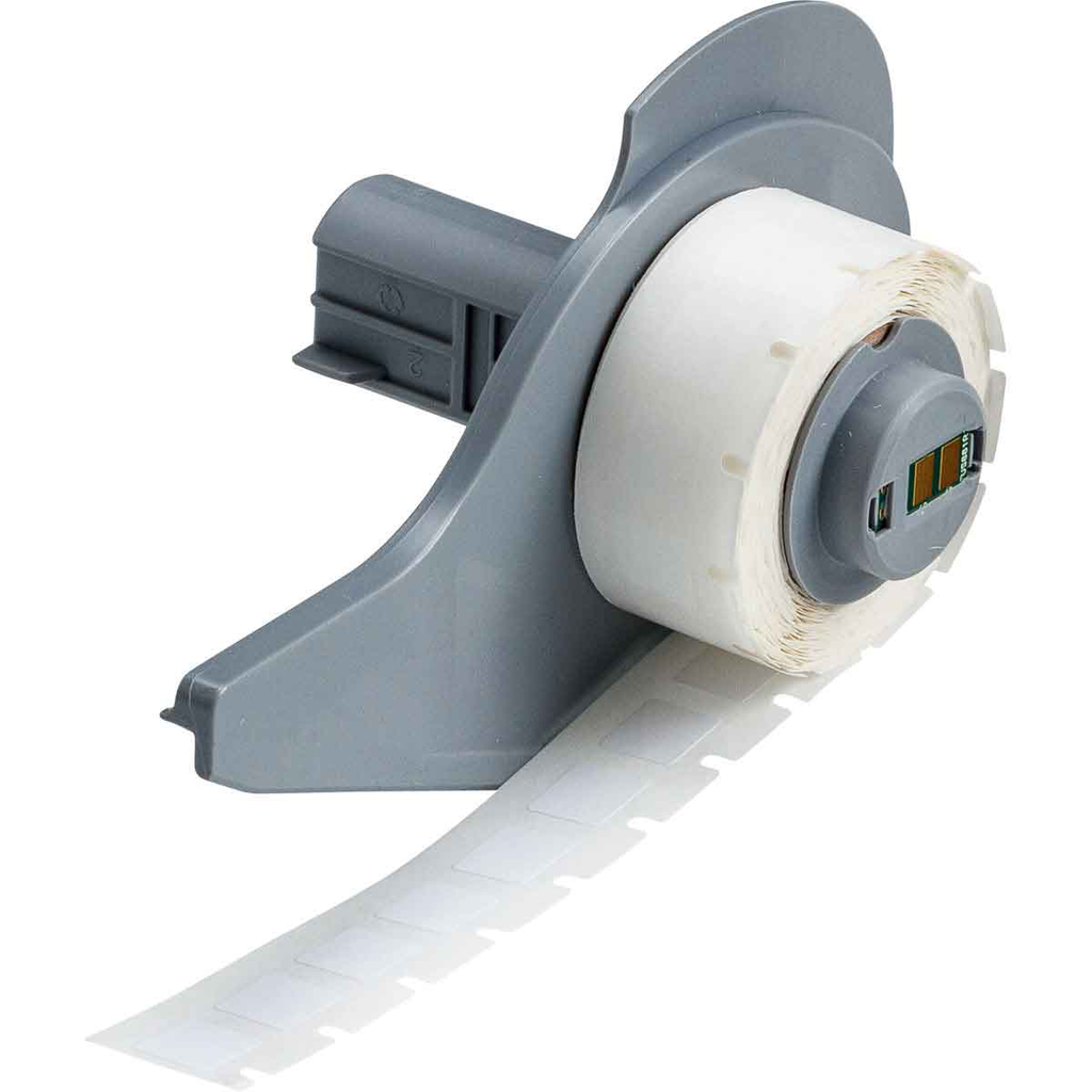 Product image for Brady M71-3-423 BMP71 Polyester Labels, 0.375" H x 0.375" W, Roll of 500 Labels, White