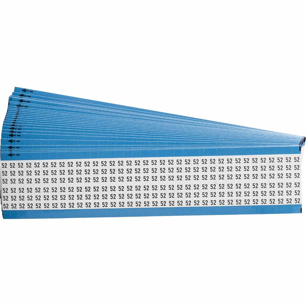 Product image for Brady WM-52-PK Wire Marker Card - Repositionable Vinyl Cloth, Legend 52