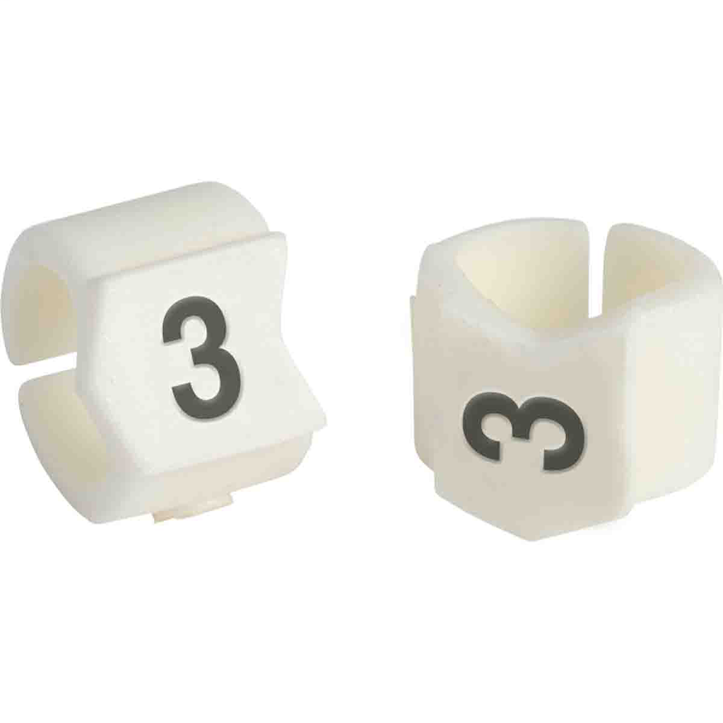 Product image for Brady SCN23-3 ClipSleeve 3 Wire Markers, Pack of 50 Pieces, 4 AWG