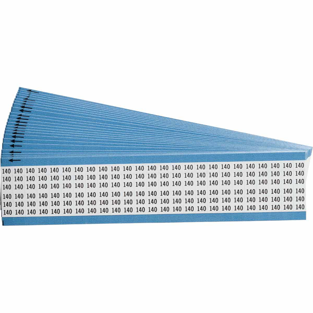 Product image for Brady WM-140-PK Wire Marker Card - Repositionable Vinyl Cloth, Legend 140