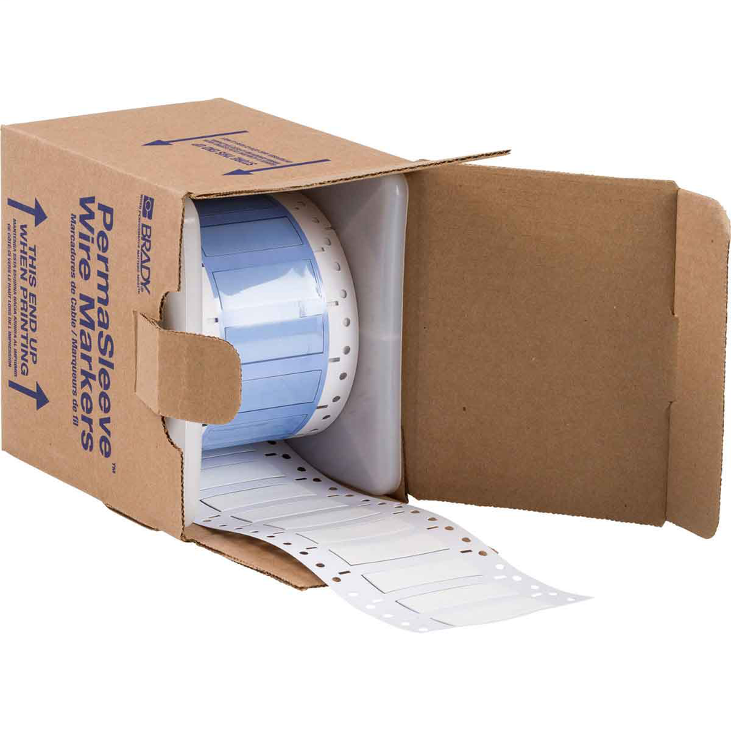 Brady PS-375-2-WT-S 0.32 x 2 x 0.645 Inch White Polyolefin Wire Marking Sleeve Brady PS-375-2-WT-S 0.32 x 2 x 0.645 Inch White Polyolefin Wire Marking Sleeve