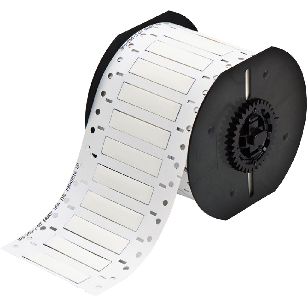 Product image for Brady B33D-250-2-342 B33 Series PermaSleeve Double-sided Polyolefin Wire Marking Sleeves, 0.25" Dia x 2" W, White