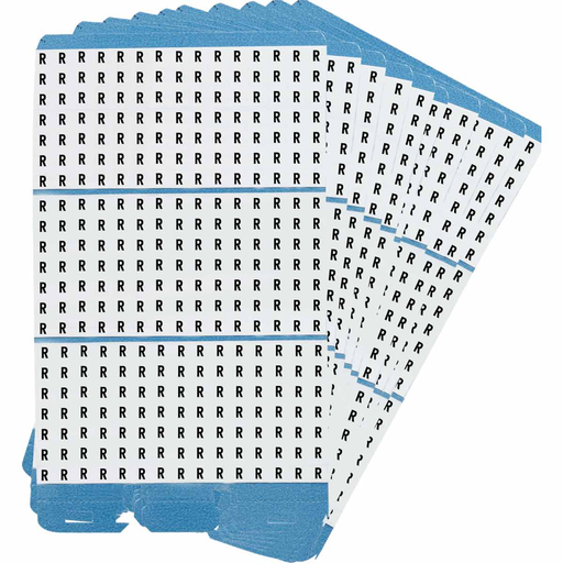 Product image for Brady PWM-R Porta-Pack® Wire Marker Book Refill - Repositionable Vinyl Cloth, Legend R