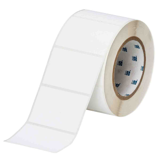Product image for Brady THT-19-489-1 Textured Surface Polyester Labels, 2" H x 3" W, Roll of 1000 Labels, White