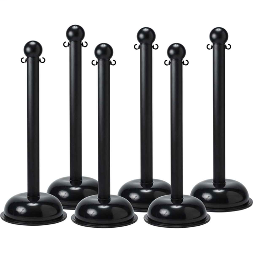 Product image for Brady 92119 BradyLink Warning Posts, Black, 41" H x 3" Dia, Polyethylene