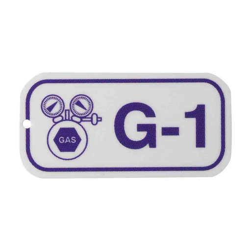 Product image for Brady 105669 Energy Source Tags for Gas, G-1, Purple on White, Pack of 5 Tags