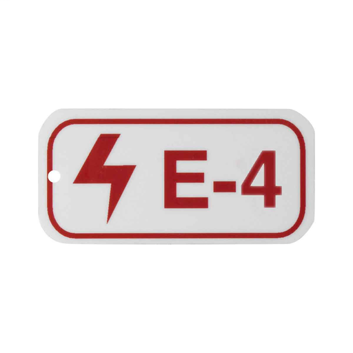 Product image for Brady 105682 Energy Source Tags for Electrical, E-4, Red on White