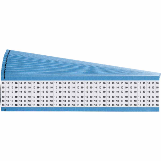 Product image for Brady WM-10-PK Pre-printed 10 Wire Markers, Black on White