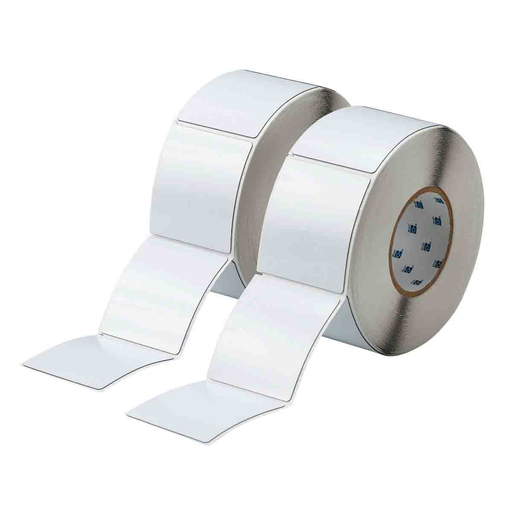 Product image for Brady THTEP-178-593-.5 Foam Backed Raised Panel Labels, 3.5" H x 3" W, White, Pack of 2 Rolls
