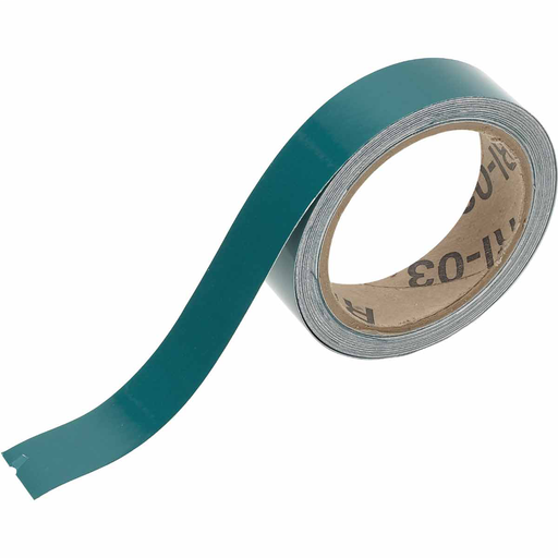 Product image for Brady 105973 Reflective Banding Tape for Pipe Marking - Roll Form, Reflective Vinyl, Green, 1" x 30'