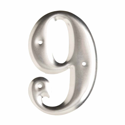 Product image for Brady 1600-9 1600 Series Permanent Aluminum Embossed Number and Letter Labels, 9