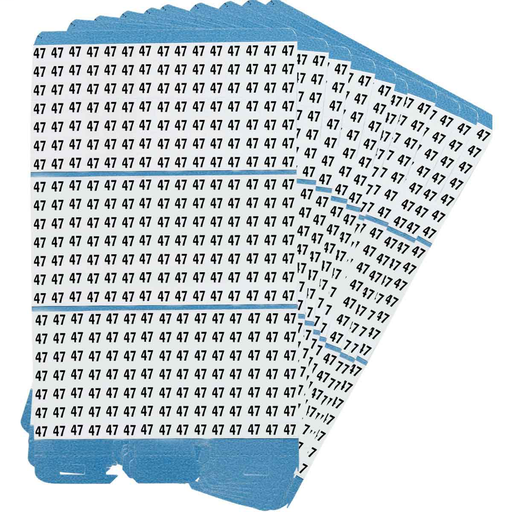 Product image for Brady PWM-47 Porta-Pack® Wire Marker Book Refill - Repositionable Vinyl Cloth, Legend 47