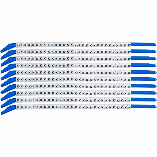 Product image for Brady SCN13-K ClipSleeve K Wire Markers, Pack of 10 Each, 14 AWG