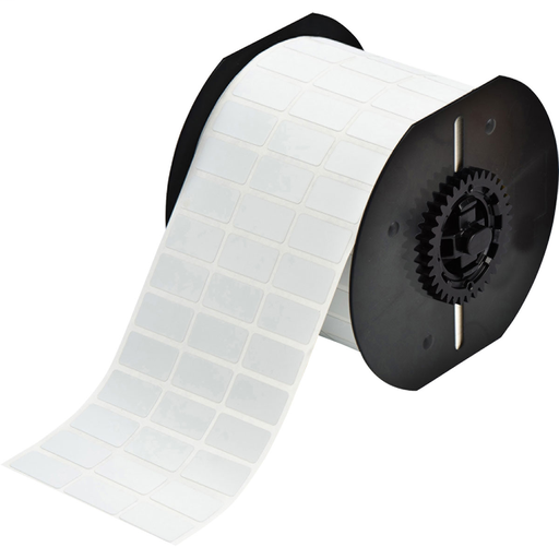 Product image for Brady B33-5-428 B33 Series Polyester Labels, 0.5" H x 1" W, Roll of 5000 Labels, Light Gray