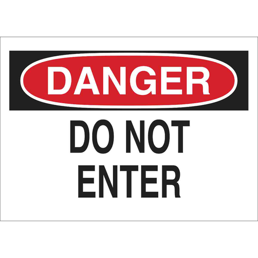 Product image for Brady 22433 DANGER Do Not Enter Sign, 7" H x 10" W x 0.06" D, Polystyrene