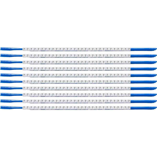 Product image for Brady SCN07-7 ClipSleeve 7 Wire Markers, Pack of 10 Each, 18 AWG, Maximum Wire Dia, 0.087"