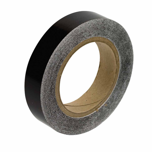 Product image for Brady 36306 Solid Color Banding Tape for Pipe Marking - Roll Form, Pressure Sensitive Vinyl, Black, 1" x 30 Yd
