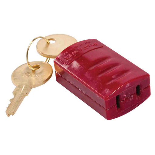 Product image for Brady 65673 Red Stopower Plug (keyed different)