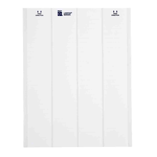 Product image for Brady LAT-58-361-1 LaserTab Series Self-Laminating Polyester Labels, Pack of 48 Sheets, 2.625" H x 1" W x 0.52" Dia