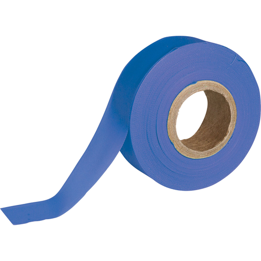 Product image for Brady 58345 Flagging Tape, Plastic, Blue, 1.188" x 300'
