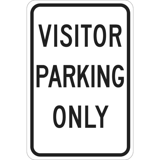 Product image for Brady 75227 Visitors Parking Only Sign, 18" H x 12" W x 0.1" D, Fiberglass