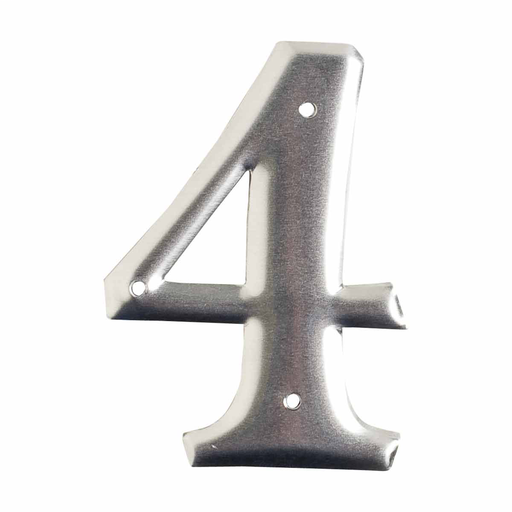 Product image for Brady 1600-4 1600 Series Permanent Aluminum Embossed Number and Letter Labels, 4