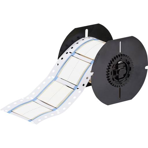 Product image for Brady B33-1000-2-342-2 B33 Series PermaSleeve Single-sided Polyolefin Wire Marking Sleeves, 1" Dia x 1" W, White