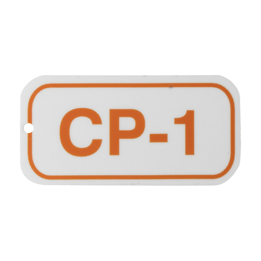 Product image for Brady 105674 Energy Source Tags for Control Panels, CP-1, Orange on White