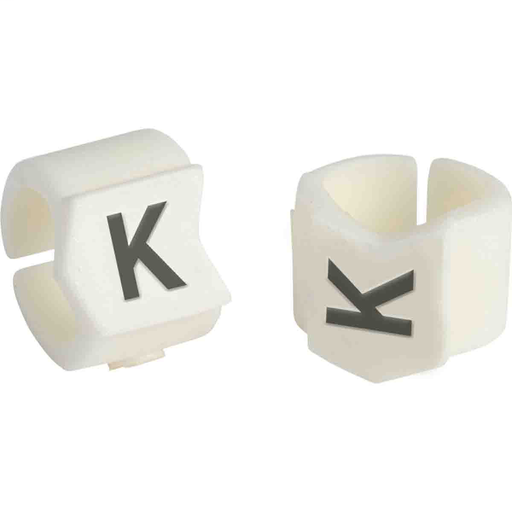 Product image for Brady SCN23-K ClipSleeve K Wire Markers, Pack of 50 Pieces, 4 AWG