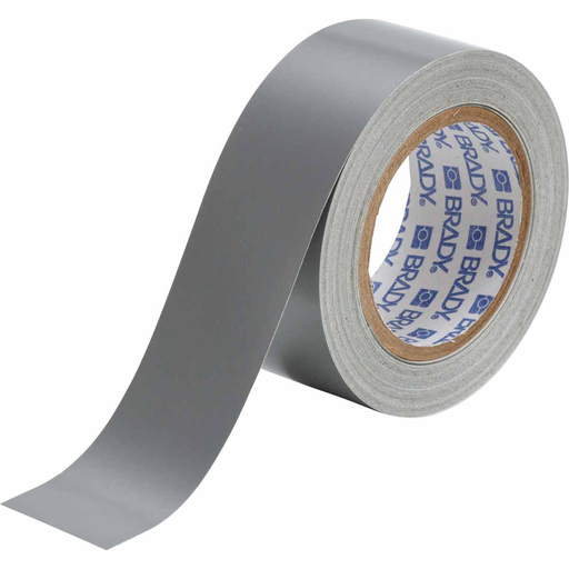 Product image for Brady 36312 Solid Color Banding Tape for Pipe Marking - Roll Form, Pressure Sensitive Vinyl, Gray, 2" x 30 Yd
