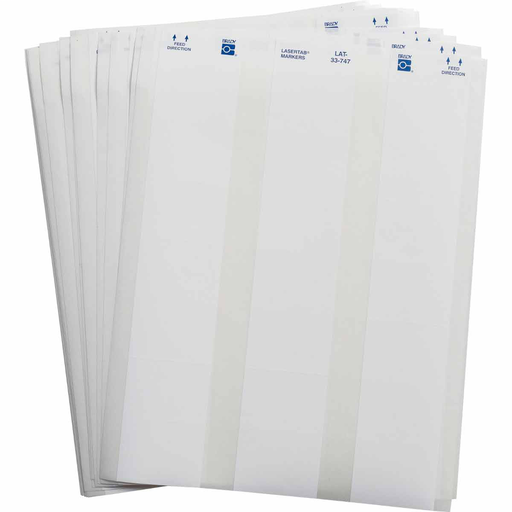 Product image for Brady LAT-33-747-1 LaserTab Polyester Labels, Pack of 56 Sheets, 1.437" H x 2" W