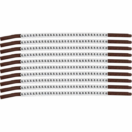 Product image for Brady SCN15-6 ClipSleeve 6 Wire Markers, Pack of 10 Each, 12 AWG