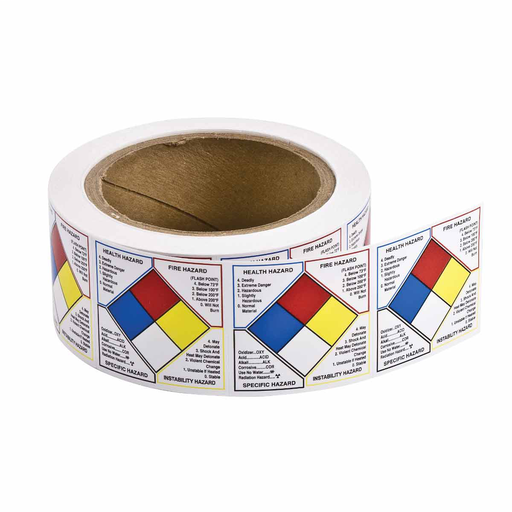 Product image for Brady 53067 Write-on NFPA Diamond Labels, 2" H x 2" W x 0.0038" D