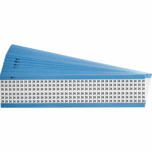 Product image for Brady WM-24-PK Wire Marker Card - Repositionable Vinyl Cloth, Legend 24