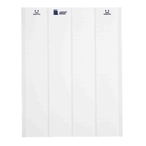 Product image for Brady LAT-3-747-10 Laser Printable Polyester Sign and Label Blanks, 0.25" H x 0.65" W, Pack of 27 Sheets
