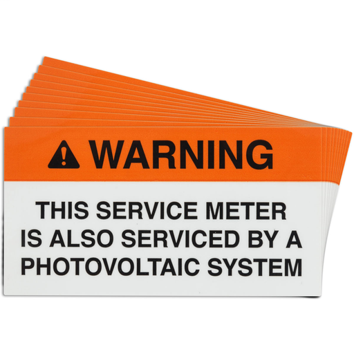 Product image for Brady 149882 Pre-Printed SERVICE METER Warning Labels, 2"x3.75" Vinyl, 25Pk