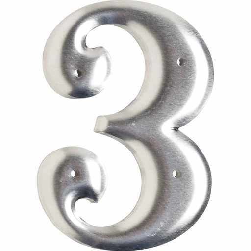 Product image for Brady 1600-3 1600 Series Permanent Aluminum Embossed Number and Letter Labels, 3