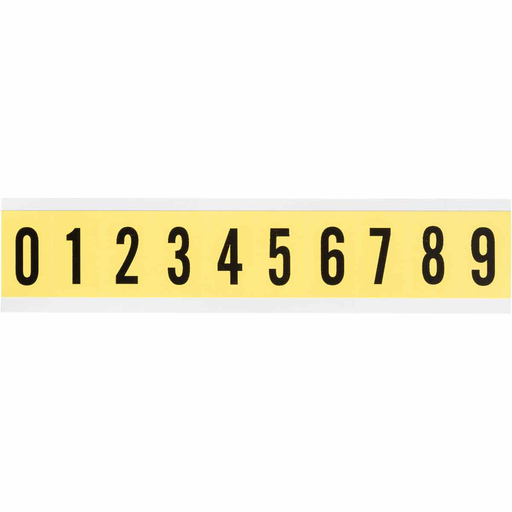 Product image for Brady 34310 3430 Series Repositionable Number and Letter Labels, 0 to 9
