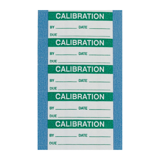 Product image for Brady WO-10-VP Write-on Labels Value Pack, CALIBRATION, 0.625" H x 1.5" W, Pack of 5 Cards, Green on White