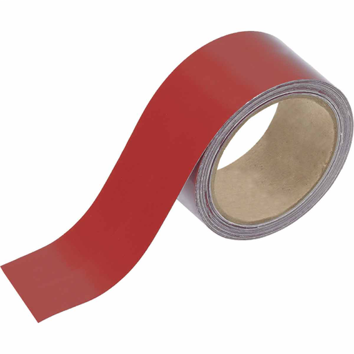 Product image for Brady 105980 Reflective Banding Tape for Pipe Marking - Roll Form, Reflective Vinyl, Red, 2" x 30'