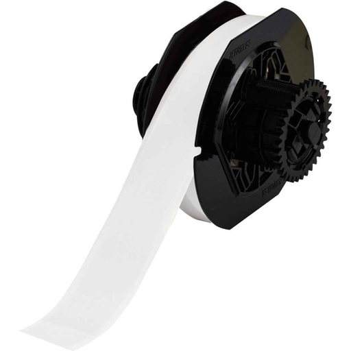 Product image for Brady B30C-1125-855-WT B30 Series ToughWash Polyester Labels, 1.125" W x 50' L, White