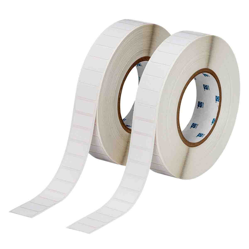 Product image for Brady THT-59-728-10 Matte Polyimide Labels, 0.5" H x 1" W, Pack of 2 Rolls, White